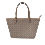 TORY BURCH RET$447 MONOGRAM TOTE HANDBAG PINK CREME