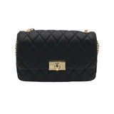 KATE SPADE RET$499 QUILTED SHOULDER BAG HANDBAG BLACK GOLD