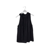 ST JOHN NWT SILK HALTER DESIGNER TOP BLACK LARGE