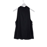 ST JOHN NWT SILK HALTER DESIGNER TOP BLACK LARGE