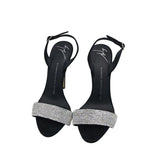GIUSEPPE ZANOTTI "SOPHIE CRYSTAL HEELS DESIGNER SHOES BLACK 37.5
