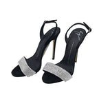 GIUSEPPE ZANOTTI "SOPHIE CRYSTAL HEELS DESIGNER SHOES BLACK 37.5