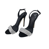 GIUSEPPE ZANOTTI "SOPHIE CRYSTAL HEELS DESIGNER SHOES BLACK 37.5