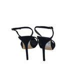 GIUSEPPE ZANOTTI "SOPHIE CRYSTAL HEELS DESIGNER SHOES BLACK 37.5