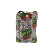 CLARE V. BATEAU TOTE HANDBAG TAUPE/RED