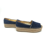 PRADA PEEP TOE PLATFORM ESPADRILLES LUXE SHOES BLUE 37