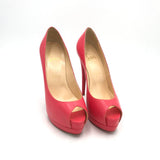 CHRISTIAN LOUBOUTIN "PALAIS ROYAL 140. LUXE SHOES CORAL 38.5