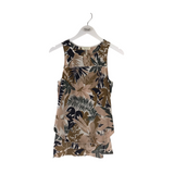 RAG & BONE RET$295 LEAVES SLEEVELESS DESIGNER TOP BROWN GREEN XS