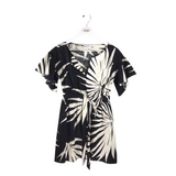 MILLY RET$395 FLARE SHORT SLEEVE DESIGNER DRESS BLACK WHITE P