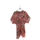 IRO RET$676 SHORT SLEEVE DESIGNER DRESS ORANGE GREEN 4