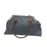 FENDI VINTAGE DENIM DU JOUR LUXE HANDBAG BLUE