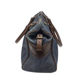FENDI VINTAGE DENIM DU JOUR LUXE HANDBAG BLUE