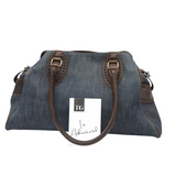 FENDI VINTAGE DENIM DU JOUR LUXE HANDBAG BLUE