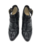JIMMY CHOO PATENT LEATHER BOOTIES LUXE BOOTS BLACK 37.5