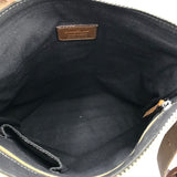 FERRAGAMO PEBBLED LEATHER SHOULDER HANDBAG TAN