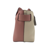 BURBERRY PEBBLED LEATHER SHOULDER LUXE HANDBAG PINK/BEIGE