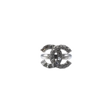 CHANEL STATEMENT CZ CC RING LUXE JEWELRY