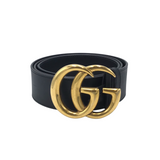 GUCCI MARMONT LEATHER LUXE BELT BLACK 85/34