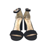 SAM EDELMAN HEEL SANDAL SHOES BLACK 7.5M
