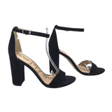 SAM EDELMAN HEEL SANDAL SHOES BLACK 7.5M
