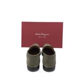 FERRAGAMO "MASON" REPTILE LEATHER LOAFERS MEN SHOE GREEN 8.5EE