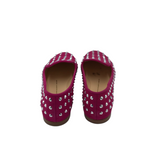 GIUSEPPE ZANOTTI RET$795 STUDS FLAT LUXE SHOES PINK SILVER 7.5
