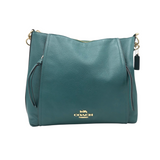COACH RET$795 PEBBLED SHOULDER HANDBAG GREEN