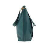 COACH RET$795 PEBBLED SHOULDER HANDBAG GREEN