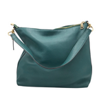 COACH RET$795 PEBBLED SHOULDER HANDBAG GREEN