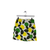 COREY LYNN CALTER NWT$120 PRINT LINEN MINI SKIRT WHITE GREEN 2