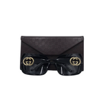 GUCCI OVERSIZE BAMBOO LUXE SUNGLASSES BLACK