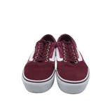 VANS FLANNEL PLATFORM SNEAKER SHOES MAROON WHITE 6