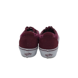 VANS FLANNEL PLATFORM SNEAKER SHOES MAROON WHITE 6