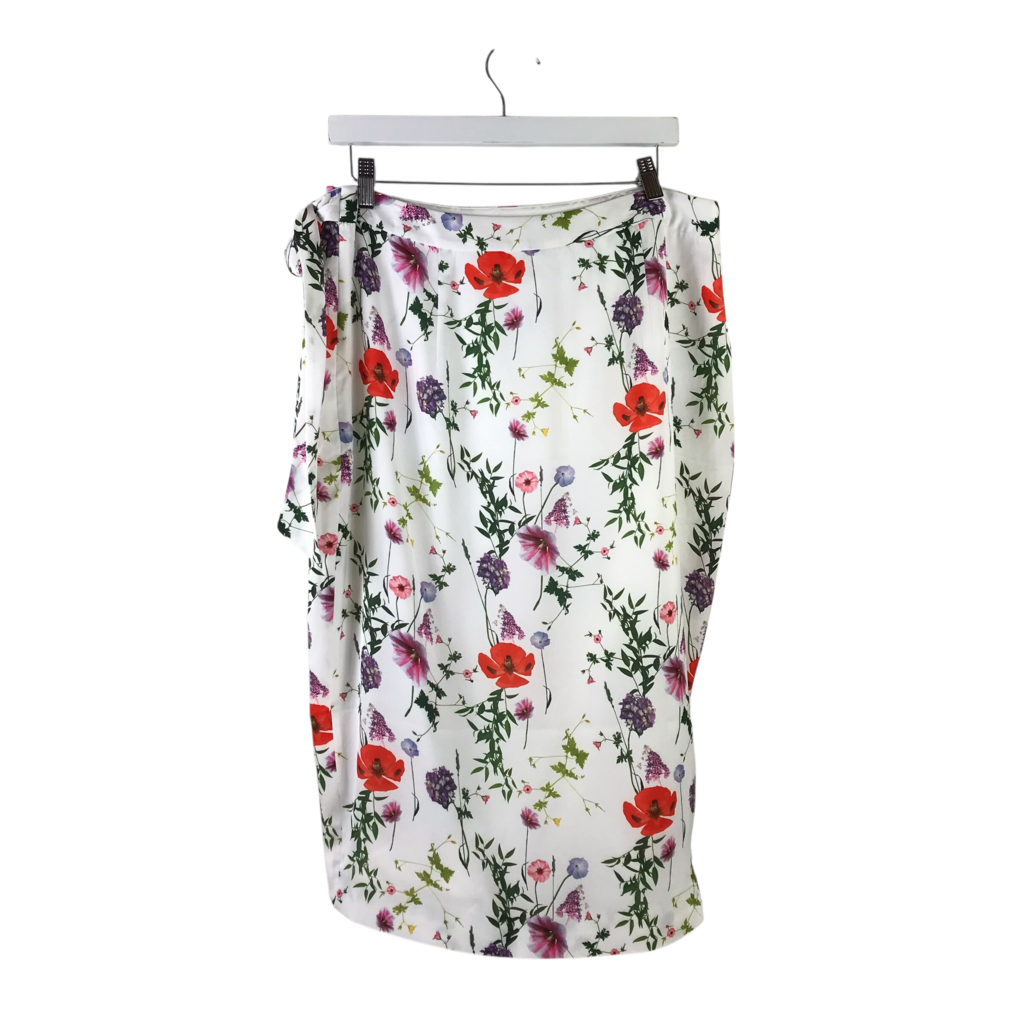 TED BAKER NWT$229 FLORAL DESIGNER SKIRT WHITE RED 4
