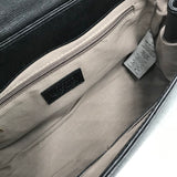 VERSACE COLLECTION LEATHER SATCHEL CHAIN HANDBAG BLACK