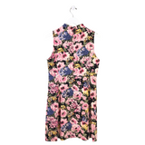 REBECCA TAYLOR RET$395 FLORAL SLEEVELESS DESIGNER DRESS PINK GREEN 8