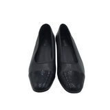VANELI CAP TOE FLATS SHOES BLACK 9S