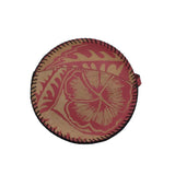 PATRICIA NASH RET$100 LEATHER CIRCLE CROSSBODY HANDBAG RED TAN