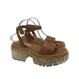 STELLA MCCARTNEY PLATFORM SANDAL DESIGNER SHOES BROWN 39.5