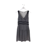 DIANE VON FURSTENBERG PRINT SLEEVELESS DESIGNER DRESS BLACK WHITE 4