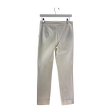 DIANE VON FURSTENBERG KNIT SLIM LEG DESIGNER PANT IVORY 2