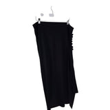 RET$740 RUCHED MAXI DESIGNER SKIRT BLACK 12