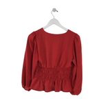 BCBGENERATION NWT$88 LONG SLEEVE TOP RED XSMALL