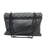 KURT GEIGER RET$298 QUILTED CHAIN HANDBAG BLACK