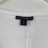 LAFAYETTE 148 LONG SLEEVE DESIGNER CARDIGAN WHITE MEDIUM