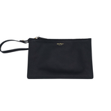 FERRAGAMO LEATHER WRISTLET LUXE ACCESSORIES BLACK