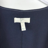 JOIE RET$328 WRAP CAP SLEEVE DESIGNER DRESS NAVY WHITE LARGE