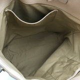 JIMMY CHOO PEBBLED LEATHER TOTE "LEXIE" LUXE HANDBAG TAUPE