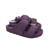 RET$475 SHERLING LINED VELCRO SLIDE DESIGNER SHOES PURPLE 11