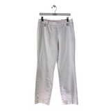 ESCADA TWILL STRAIGHT LEG DESIGNER PANT WHITE 38
